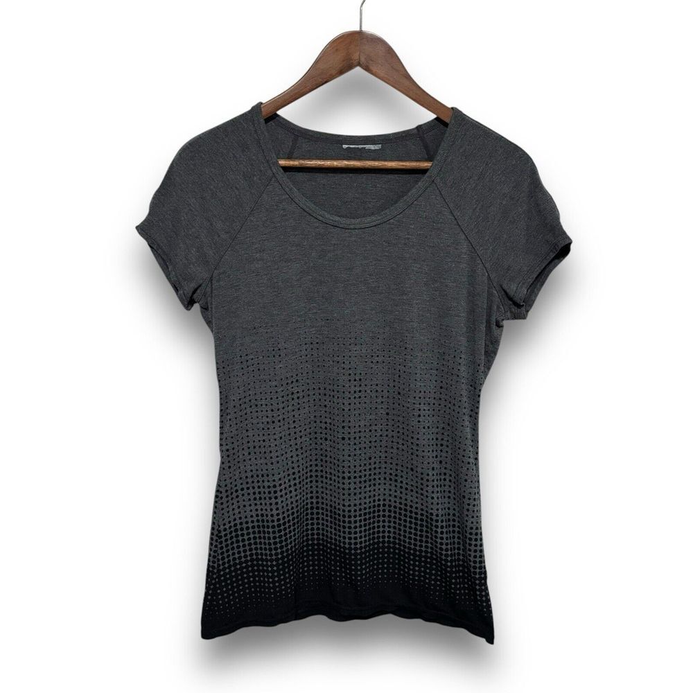 Athleta Women's Ombre Pattern T Shirt Yoga Gym Gray Size Unknown 17 x 26.5